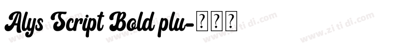 Alys Script Bold plu字体转换